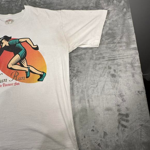 Vintage 1996 Canada Sun Run The Vancouver Sun T-shirt Brightline Sportswear XL - Picture 8 of 8